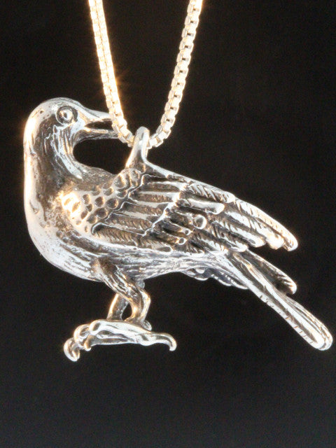Raven Pendant - Silver