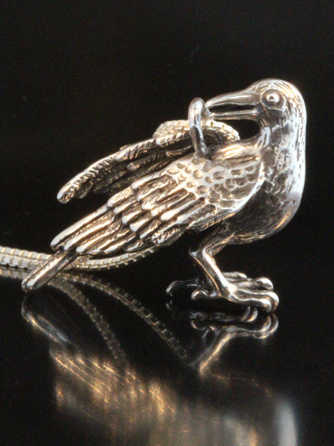 Raven Pendant - Silver