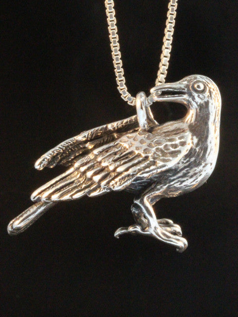 Raven Pendant - Silver