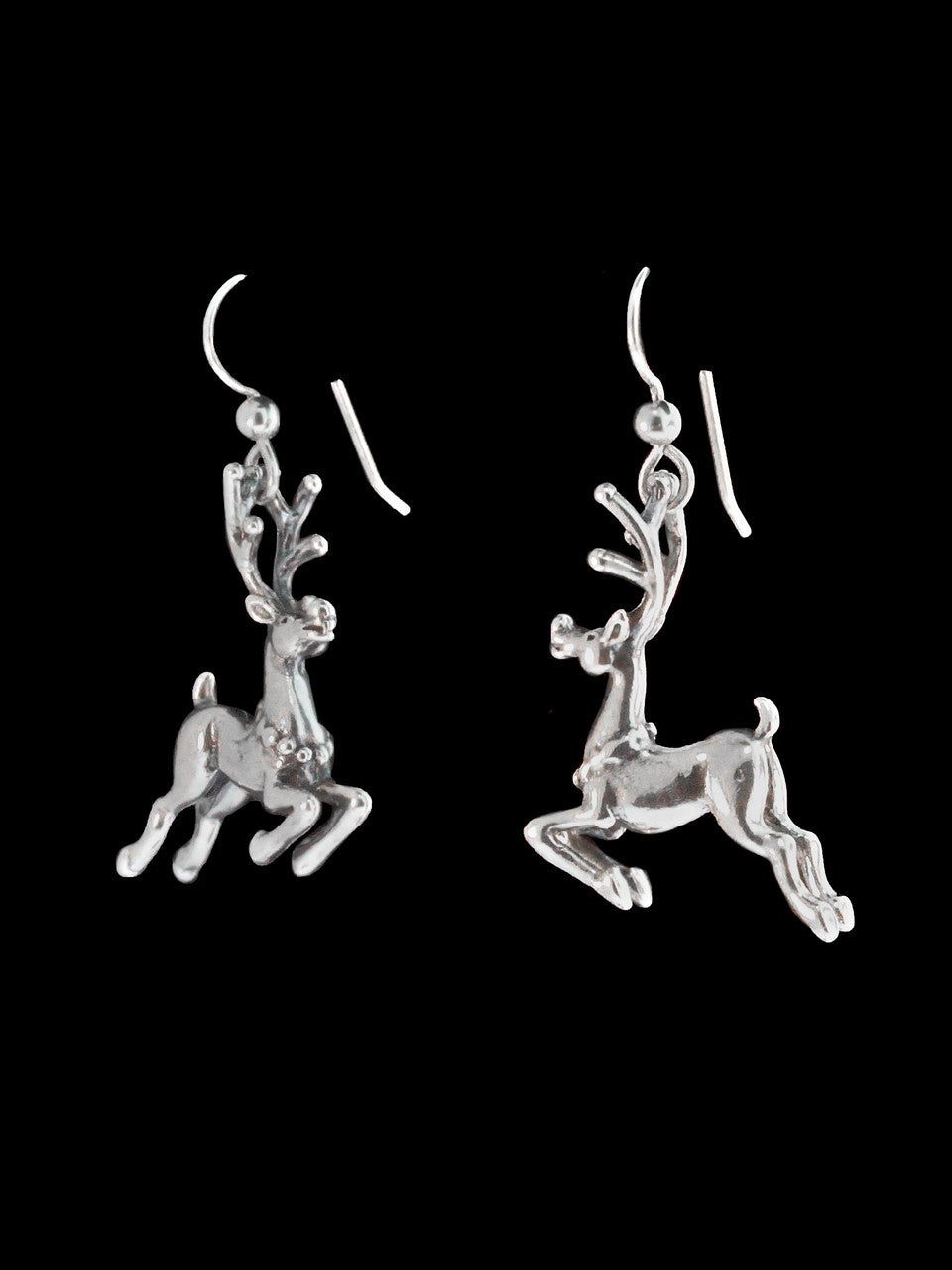 Christmas - Reindeer Earrings - Silver