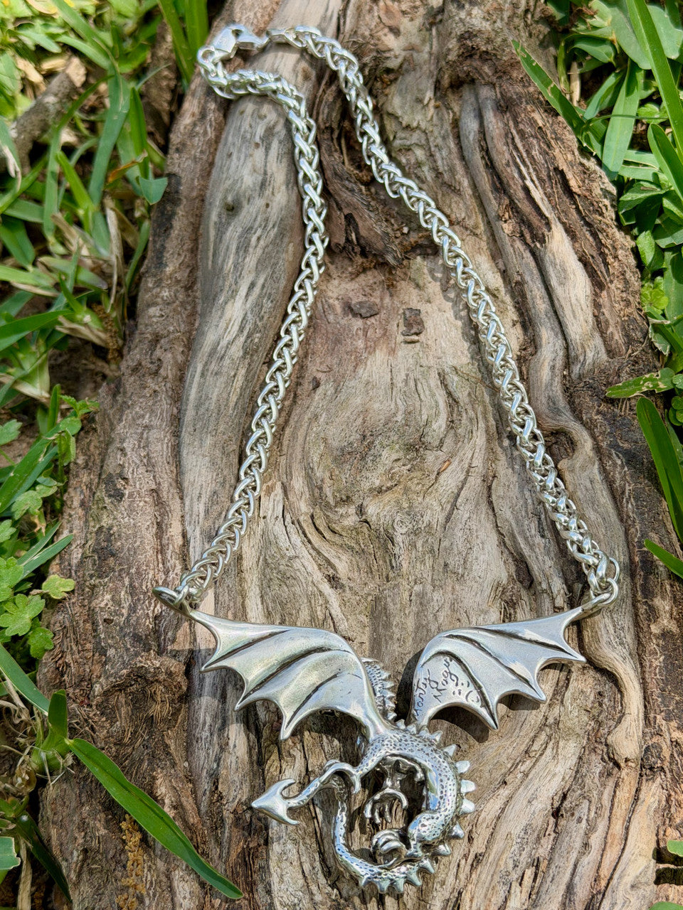 Sterling Silver Spread Winged Dragon