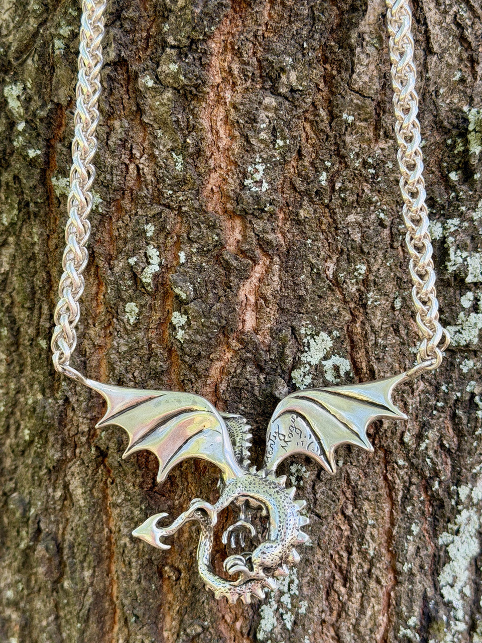 Sterling Silver Spread Winged Dragon