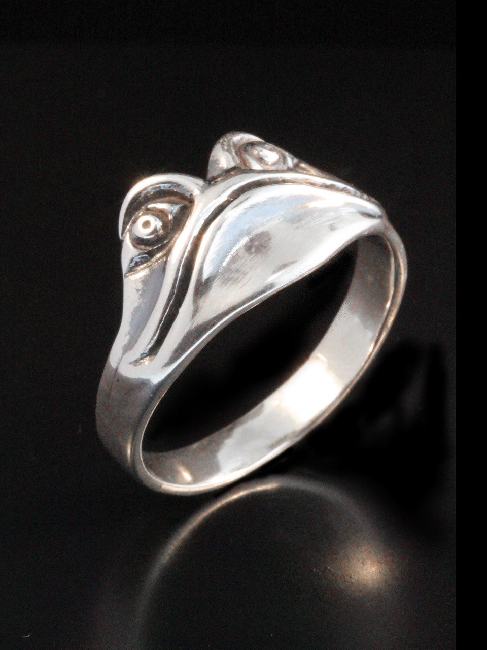 Frog Face Ring - Silver