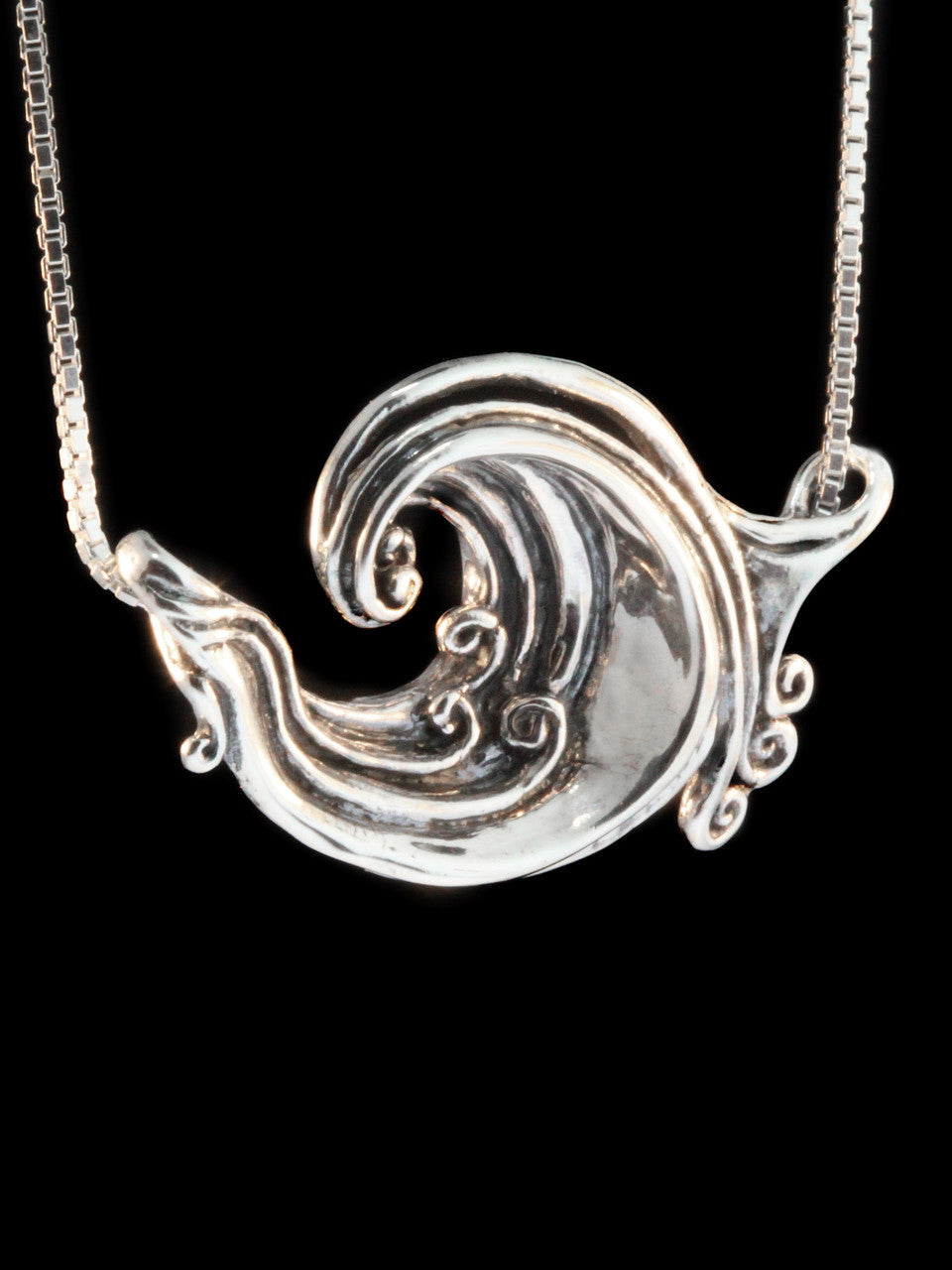Sterling Silver Rip Curl Pendant