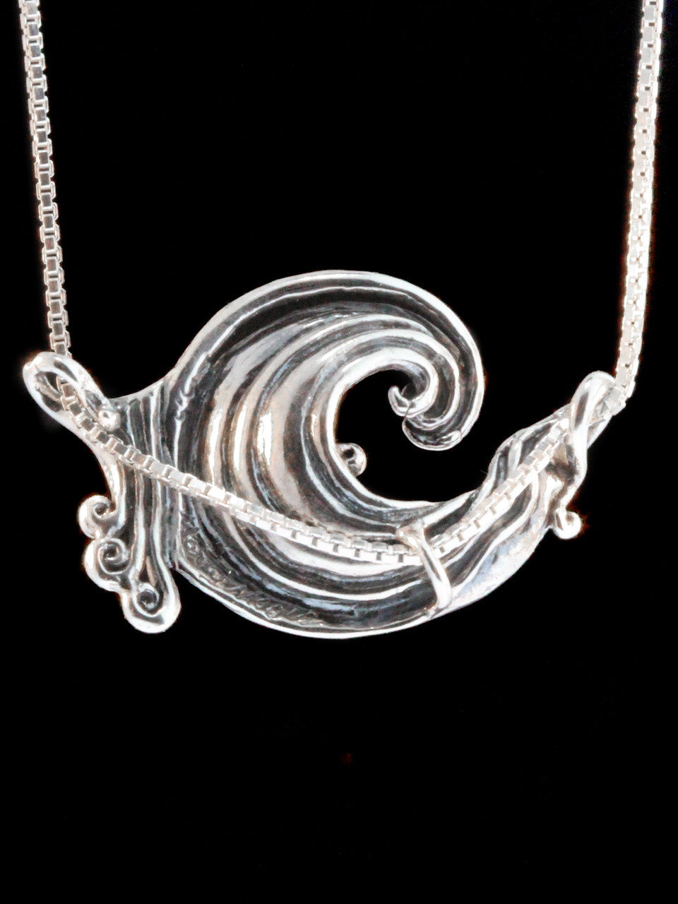 Sterling Silver Rip Curl Pendant