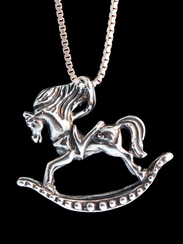 Rocking Horse Charm - Sterling Silver