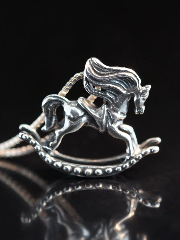 Rocking Horse Charm - Sterling Silver