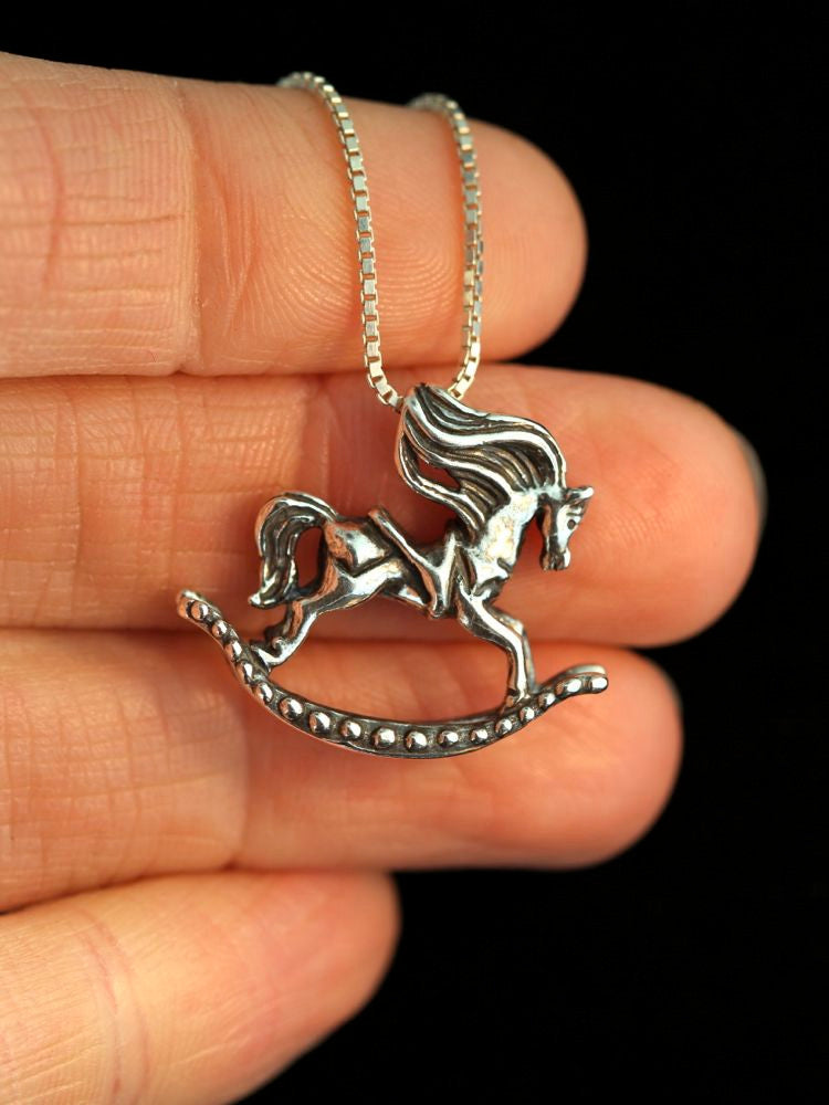 Rocking Horse Charm - Sterling Silver