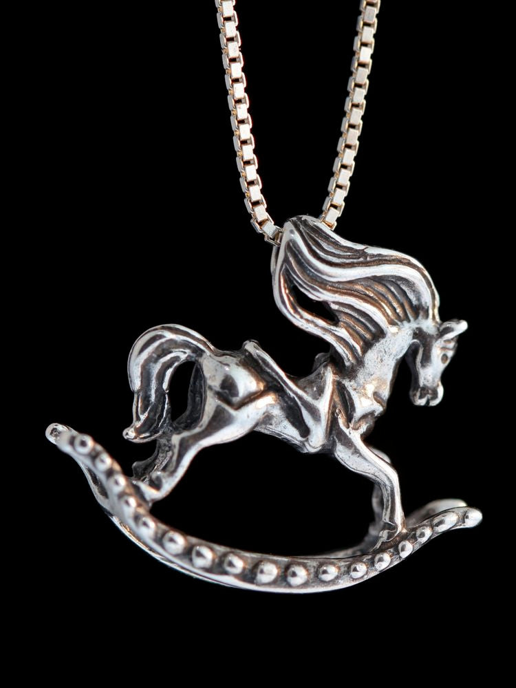 Rocking Horse Charm - Sterling Silver