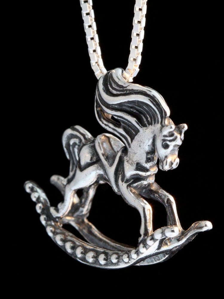 Rocking Horse Charm - Sterling Silver