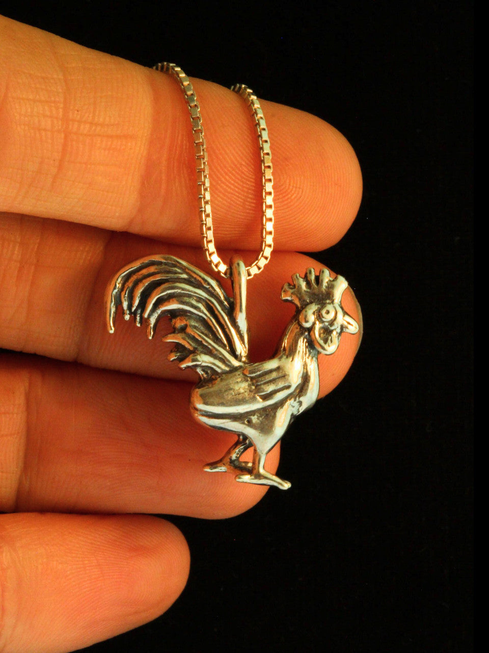 Rooster Charm - Silver