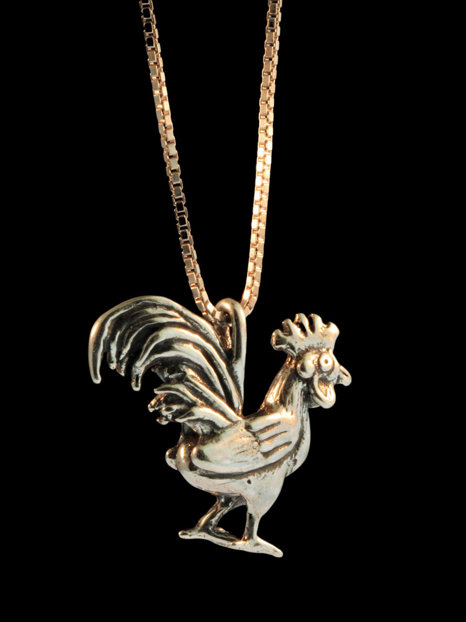 Rooster Charm - Silver