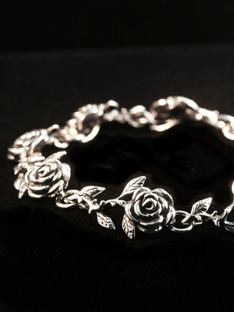 SILVER925 ROSE BRACELET/シルバー/ブレスレット Rose Bracelet - Sterling Silver – Marty Magic Jewelry