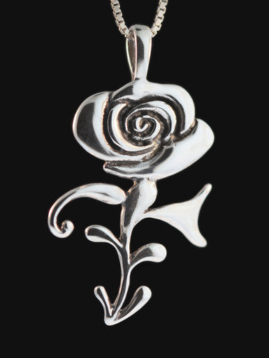 Rose Symbol Pendant - Sterling Silver - SOLD OUT