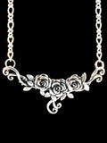 Rose Tendril Pendant - Sterling Silver