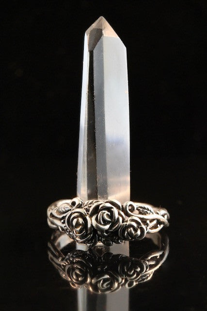 Rose Tendril Ring - Silver