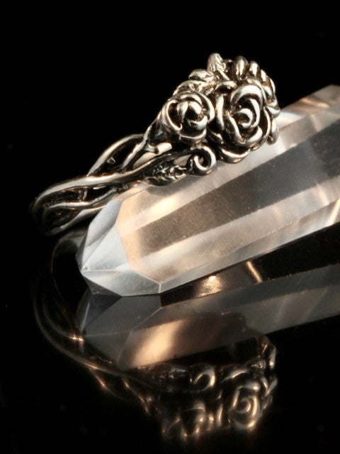 Rose Tendril Ring - Silver