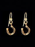 Good Luck Horseshoe Earrings - 14k Gold