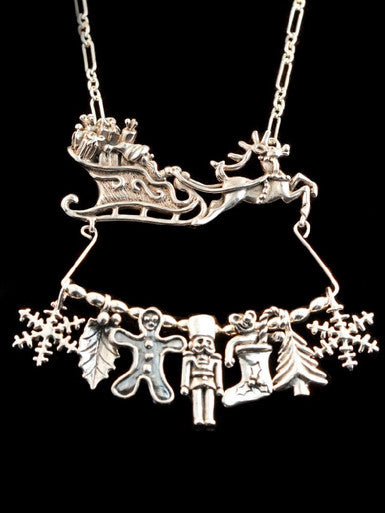 Santa and Reindeer Charm Collection - Sterling Silver