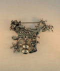 Santa and Reindeer Charm Pin