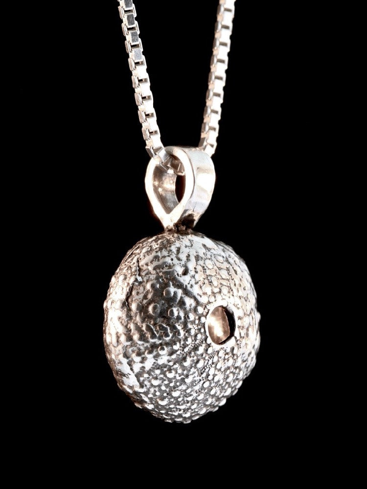 Sea Urchin Charm in Silver