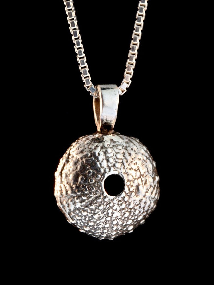 Sea Urchin Charm in Silver