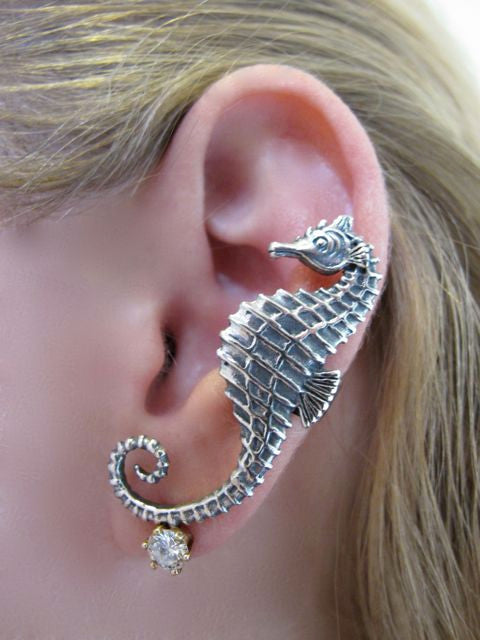 Seahorse Ear Cuff - Sterling Silver