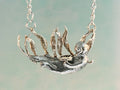 Sea Life - Sea Otter Pendant with Gold Kelp and Gold Abalone