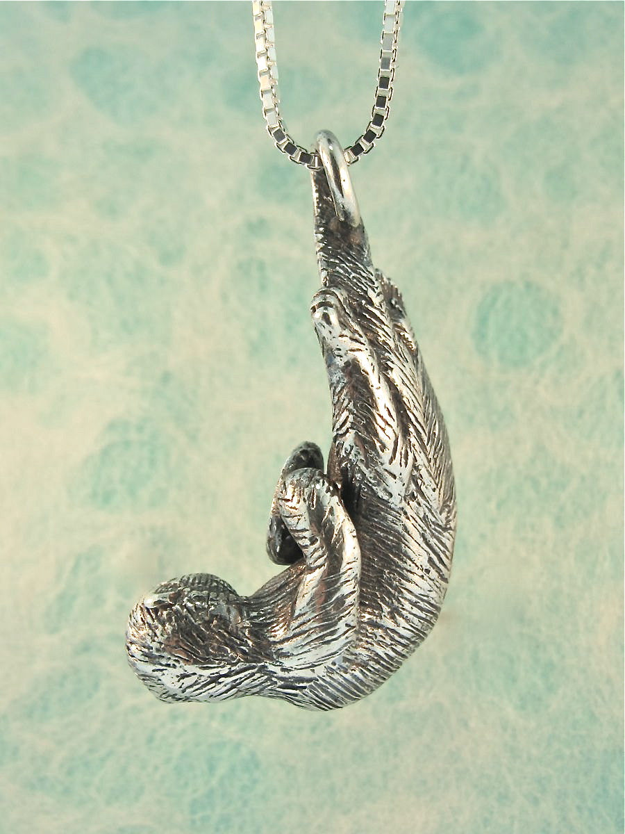 Sea Life - Sea Otter Pendant - Sterling Silver