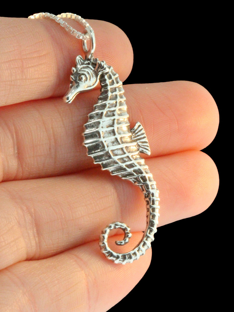 Seahorse Charm - Silver