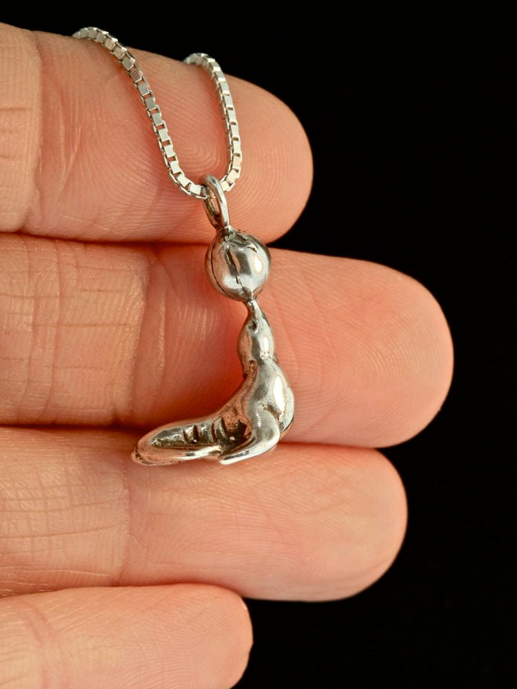 Circus Seal Charm - Sterling Silver