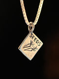 Garden Seed Packet Charm - Sterling Silver