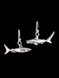 Shark Earrings in Silver