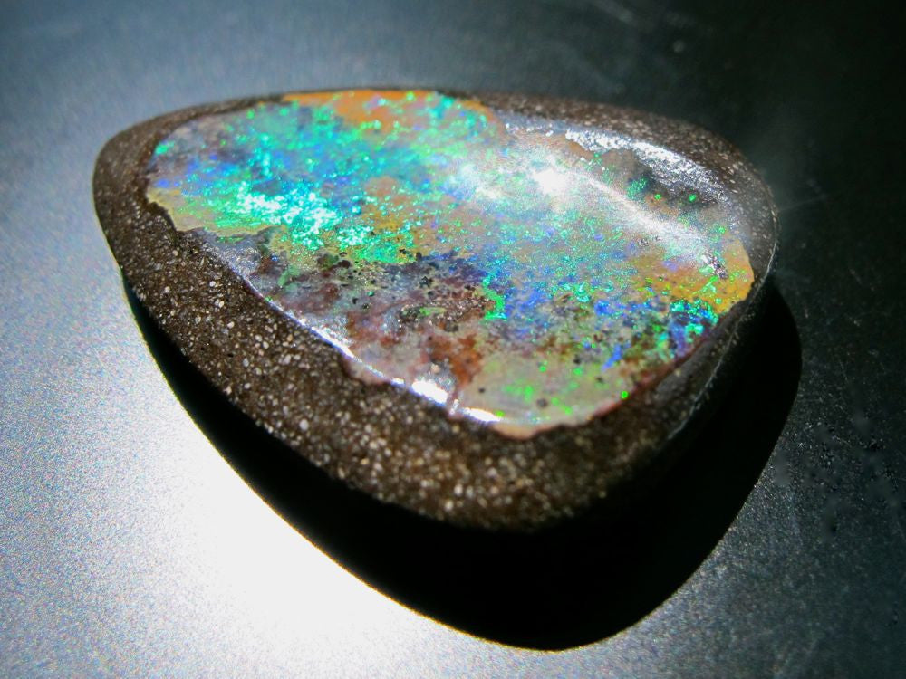 "Shark Fin," arrow shaped Australian boulder opal 18.5 ct