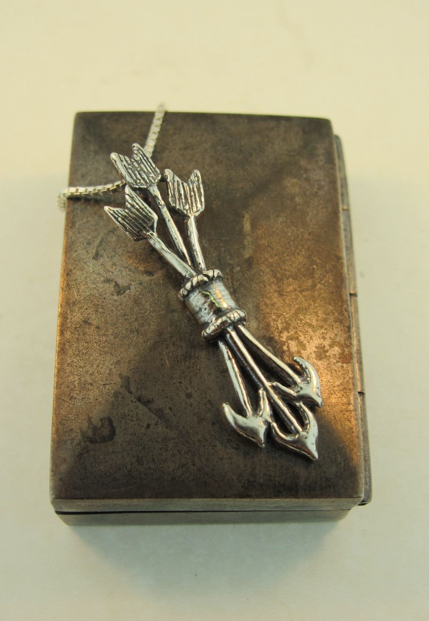 Quiver and Arrow Charm - Silver