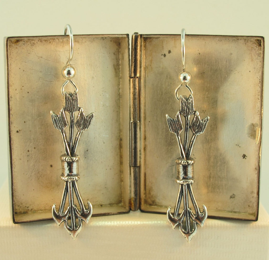 Quiver and Arrow Earrings - Sterling Silver
