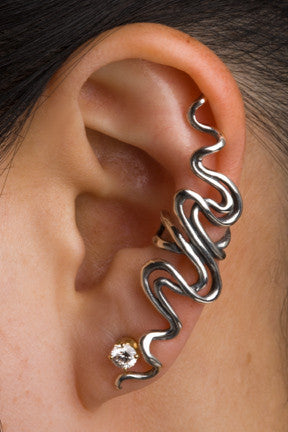 Sidewinder Ear Cuff - Sterling Silver