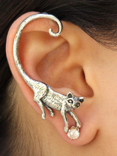Cat's Meow Ear Wrap - Sterling Silver