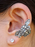 Green Man Ear Cuff - Sterling Silver