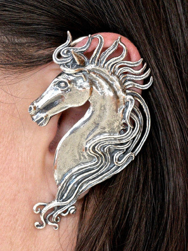 Spirit Horse Ear Wrap - Sterling Silver