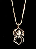 Black Widow Spider Charm - Silver