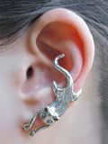 Crawling Cat Ear Cuff - Sterling Silver