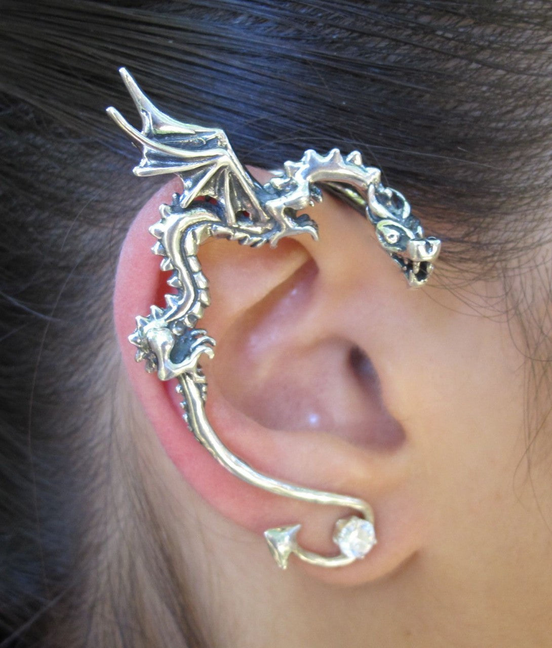 Classic Dragon Ear Wrap - Silver