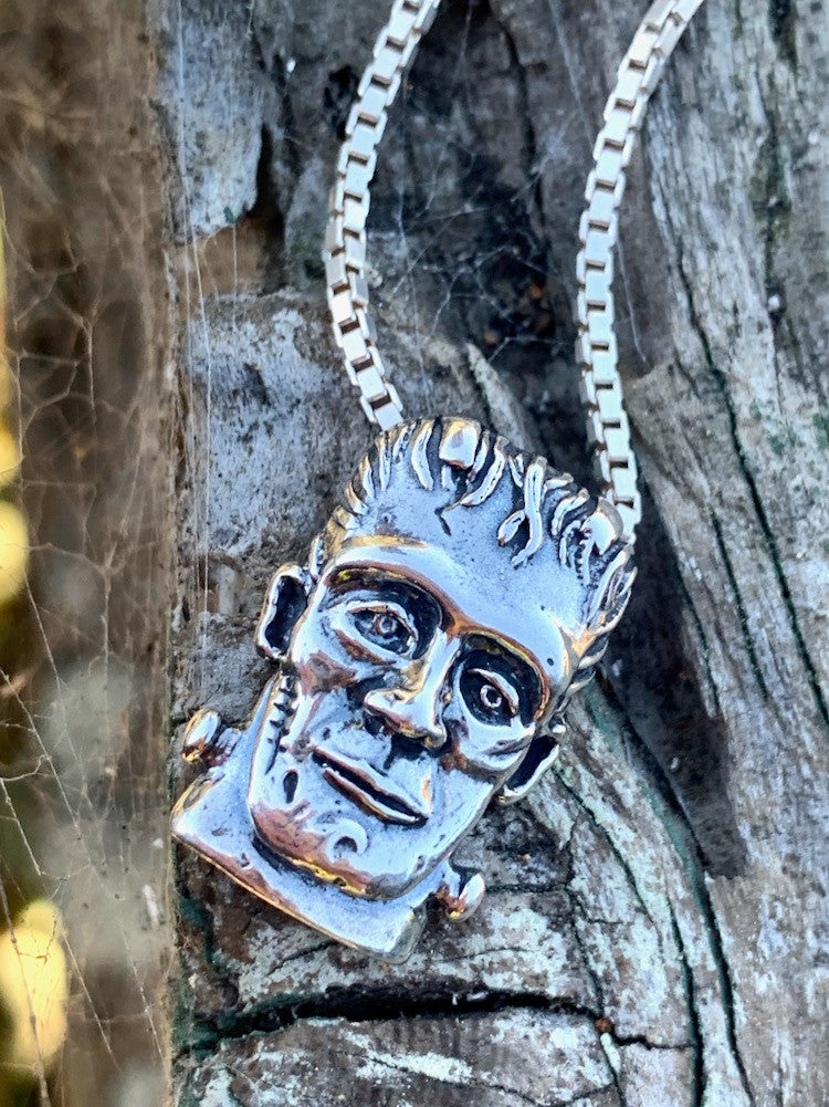 Frankenstein Pendant - Silver