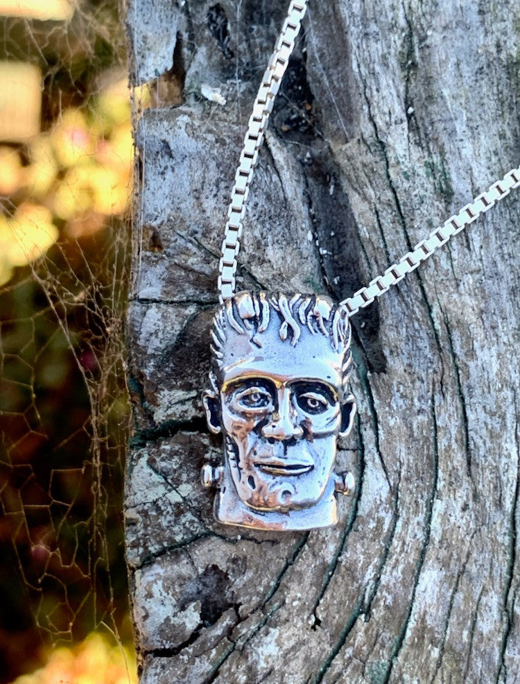 Frankenstein Pendant - Silver