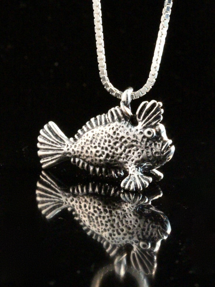 Hand Fish Charm - Silver