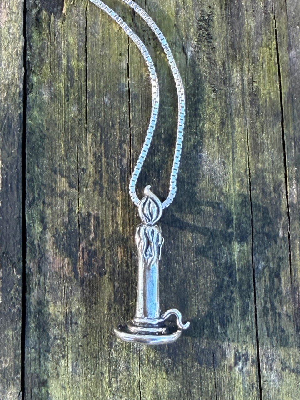 Hope Candle Charm - Silver