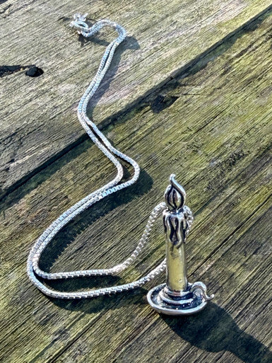 Hope Candle Charm - Sterling Silver