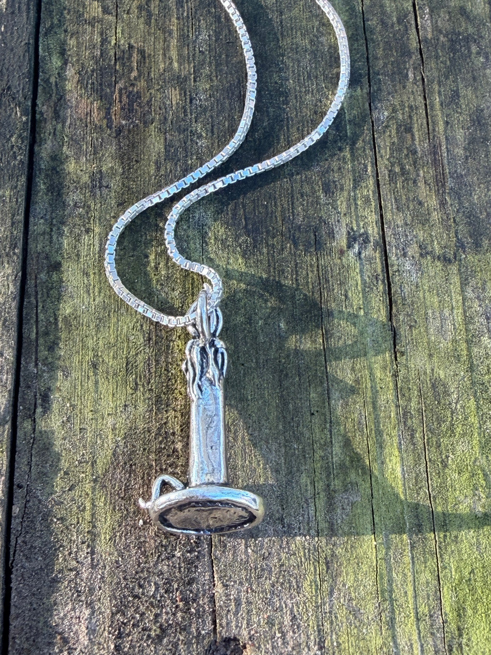 Hope Candle Charm - Silver