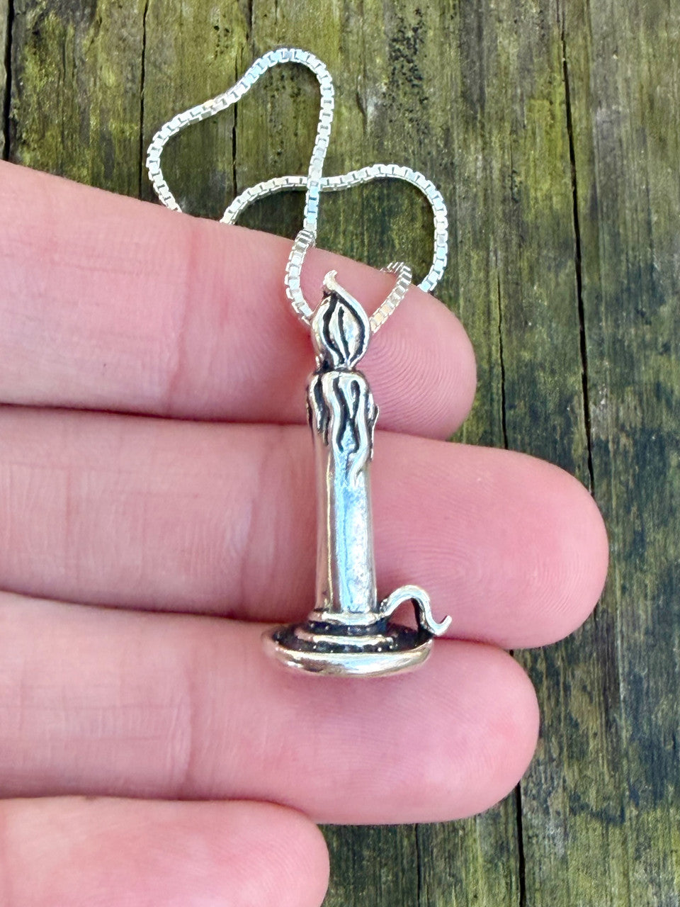 Hope Candle Charm - Silver
